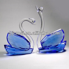 Klare blaue Feder Crystal Swan Geschenk zum Valentinstag